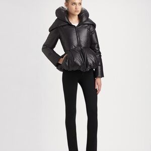 Alice + Olivia Black puffer jacket. Size XS